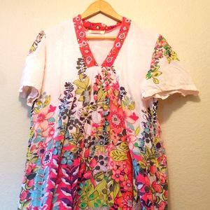 Just Funky Indian Cotton Tunic Dress, Small